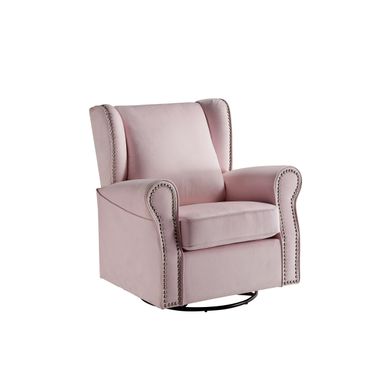 ACME Tamaki Swivel Chair w/Glider, Pink Fabric