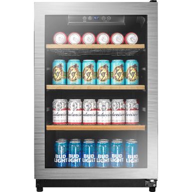 Insignia&trade; - 130-Can Beverage Cooler - Silver