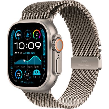 Apple Watch Ultra 2 (GPS+Cellular) 49mm Titanium Case with Natural Titanium Milanese Loop - Large - Natural - (2024)