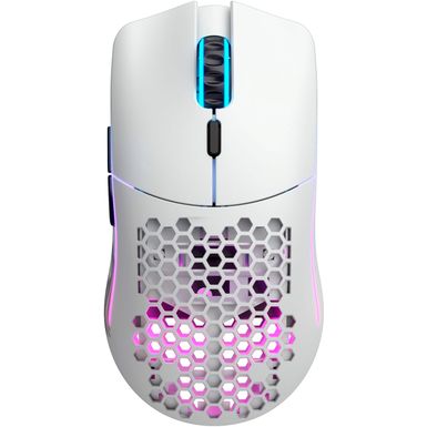 Glorious - Model O Minus Wireless Optical Honeycomb RGB Gaming Mouse - Matte White