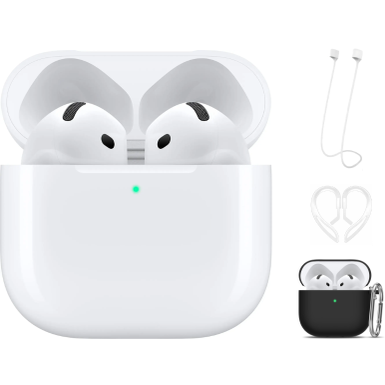 Apple - AirPods 4 with Active Noise Cancellation With Black Accessory Kit