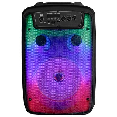 Supersonic  - Fire Box 8" TWS Bluetooth Speaker w/ Light Show and Microphone