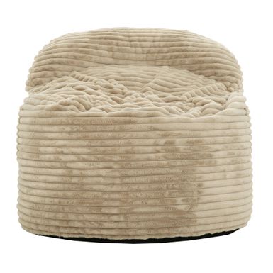 Sealy&reg; Teddy 2-in-1 Corduroy Beige Convertible Bean Bag Chair and Pillow