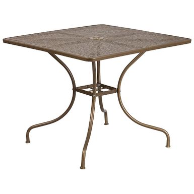 Alamont Home - Oia Square Contemporary Patio Table - Gold