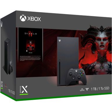 Xbox Series X Console - Diablo IV Bundle & White Controller (Total of 2 Controllers Included)