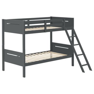 Littleton Twin Over Twin Bunk Bed Grey