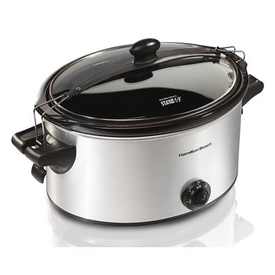 Hamilton Beach - Stay or Go 6 Quart Slow Cooker - Silver