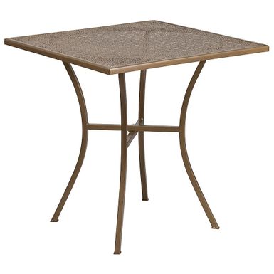 Alamont Home - Oia Square Contemporary Patio Table - Gold