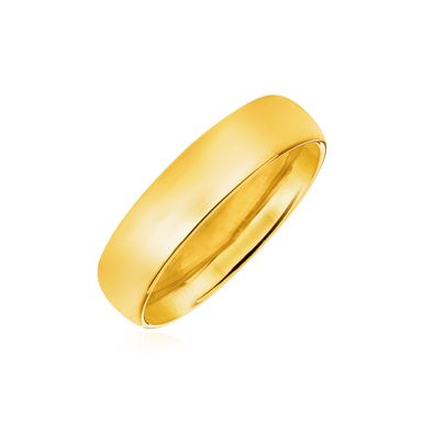 14k Yellow Gold Comfort Fit Wedding Band (Size 11)