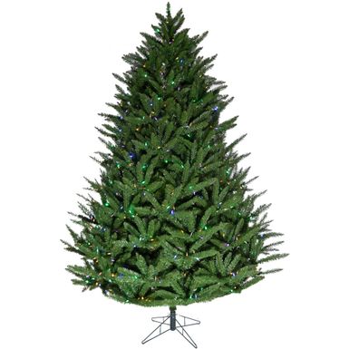 Fraser Hill Farm 7.5' Centerville Pine Christmas Tree - Multi Color LED Lights, Remote