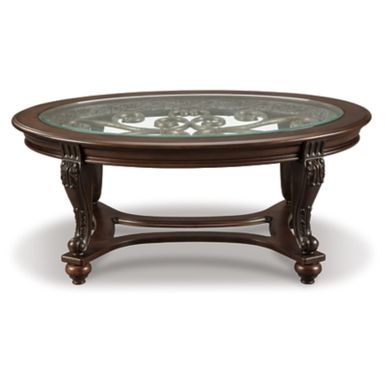 Dark Brown Norcastle Oval Cocktail Table