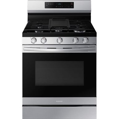 Samsung - 6.0 cu. ft. Freestanding Gas Range with WiFi No-Preheat Air Fry  Convection - Stainless Steel