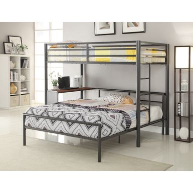 Fisher Twin Workstation Loft Bed Gunmetal