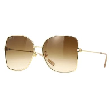 Gucci Ladies' Gold-Tone Metal Sunglasses with GG Logo