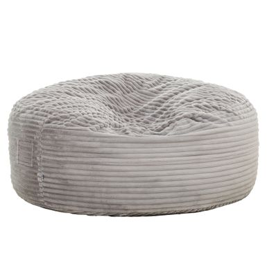 Sealy®  Kade 6ft Corduroy Grey Memory Foam Bean Bag