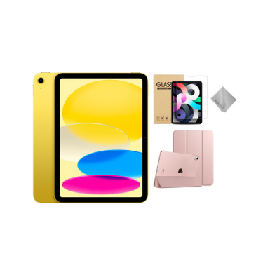 Apple 10th Gen 10.9-Inch iPad (Latest Model) with Wi-Fi - 64GB - Yellow With Rose Gold Case Bundle