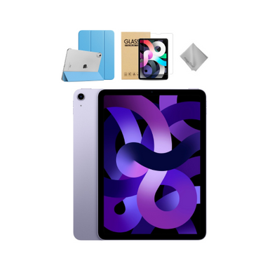 Apple - 10.9-Inch iPad Air - Latest Model - (5th Generation) with Wi-Fi - 64GB - Purple With Blue Case Bundle