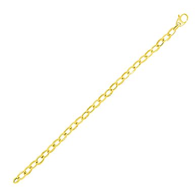 14k Yellow Gold Cable Chain Style Bracelet (7.5 Inch)