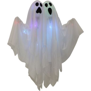 1.6-ft. Light-Up Ghost Set of 2, Color-Changing, Indoor/Covered Outdoor Halloween Decoration, Poseable, Battery-Operated