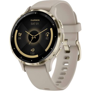 Garmin - Venu 3S GPS Smartwatch 41 mm Fiber-reinforced polymer - Stainless Steel and French Gray