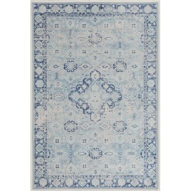 Herne Blue And Ivory 3.3X5 Area Rug