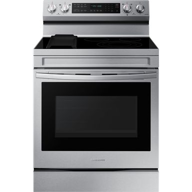 Samsung 6.3-Cu. Ft. Smart Freestanding Electric Range with No-Preheat Air Fry, Convection+ and Griddle, Stainless Steel