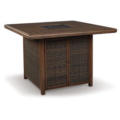 Paradise Trail Square Bar Table w/Fire Pit