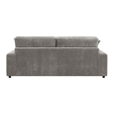 ACME Tavia Sectional Sofa w/6 Pillows, Gray Corduroy