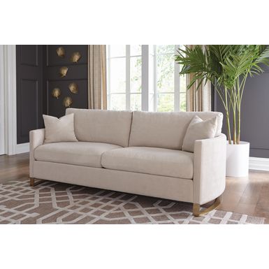 Corliss Upholstered Arched Arms Sofa Beige