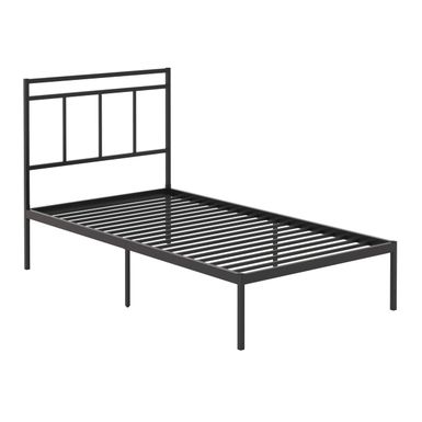 Sauder - Cannery Bridge Twin Metal Platform Bed w/Headboard - Black