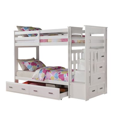 ACME Allentown Bunk Bed (T/T) w/Trundle (Twin) & Storage, White