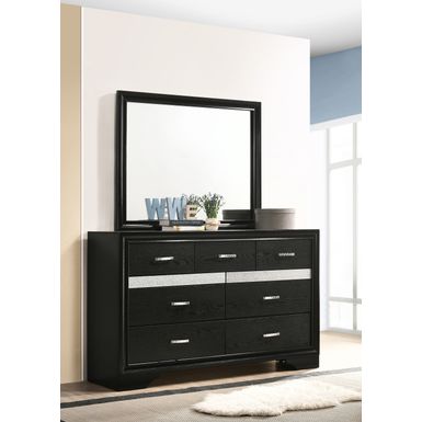 Miranda Rectangular Dresser Mirror Black