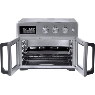 bella PRO - 12-in-1 6-Slice Toaster Oven + 33-qt. Air Fryer with French Doors - Stainless Steel