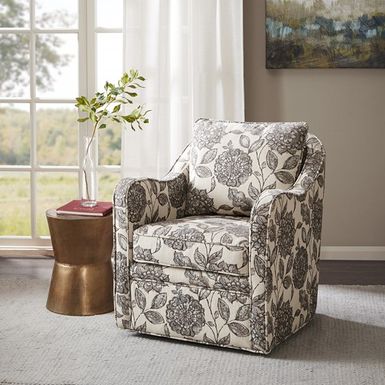 Multi Brianne Wide Seat Swivel Arm Chair