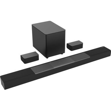 VIZIO - 5.1.2-Channel M-Series Premium Sound Bar with Wireless Subwoofer Dolby Atmos and DTSX - Dark Charcoal