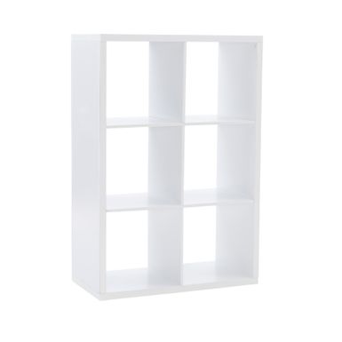 Greylee 6 Cubby Storage Cabinet White