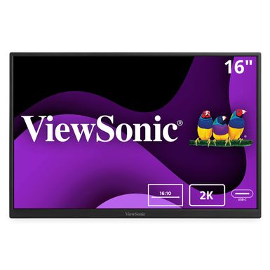 ViewSonic - TD1656-2K 16" IPS LCD WQXGA Touchscreen Portable Monitor (USB-C) - Black