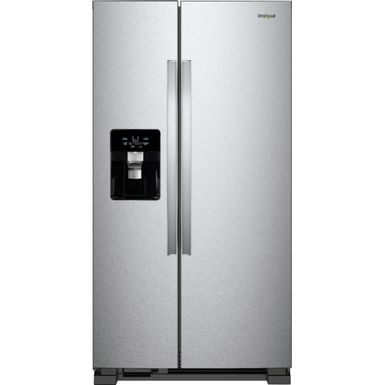 Whirlpool - 24.6 Cu. Ft. Side-by-Side Refrigerator - Stainless Steel