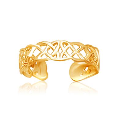 14k Yellow Gold Toe Ring in a Celtic Knot Style