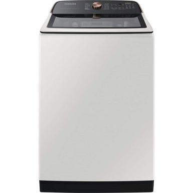 Samsung - 5.5 Cu. Ft. High-Efficiency Smart Top Load Washer with Auto Dispense System - Ivory