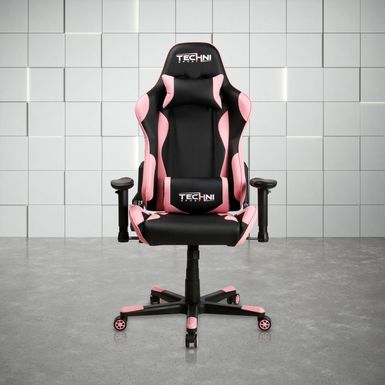 Ergonomic High Back Racer Style PC/Gaming Chair, Pink