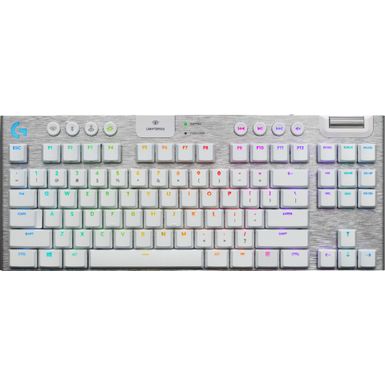 Logitech - G915 LIGHTSPEED TKL Wireless Mechanical GL Tactile Switch Gaming Keyboard with RGB Backlighting - White