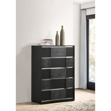 Blacktoft 5-drawer Chest Black