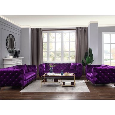 ACME Atronia Loveseat, Purple Velvet