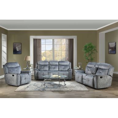 ACME Mariana Motion Recliner, Silver Gray Fabric