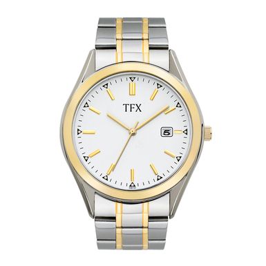 Bulova - TFX Mens Two Tone Stainless Steel Watch White Dial