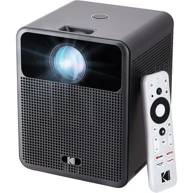 Kodak - FLIK HD10 Smart Projector, 1080p Bluetooth & Wifi Projector with Android TV & Built-In 5W Speakers - Black