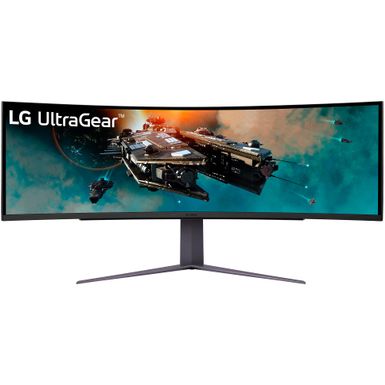 LG - UltraGear 49" LED Curved Dual QHD 1-ms FreeSync Monitor with HDR (DisplayPort, HDMI, USB) - Black