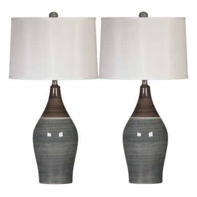 Multi Gray Niobe Ceramic Table Lamp (2/CN)