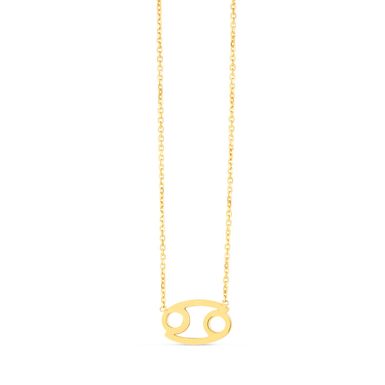 14K Yellow Gold Cancer Necklace